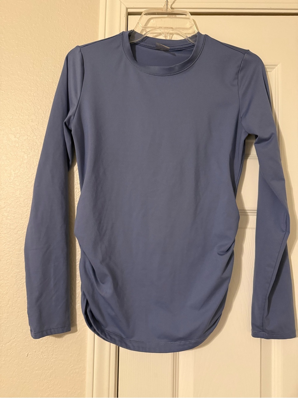 CALIA by Carrie Underwood Long Sleeve Crewneck Top in Dusty Blue